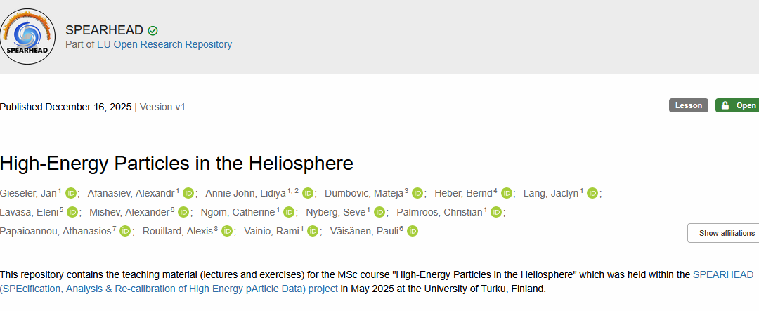 High-Energy Particles in the Heliosphere